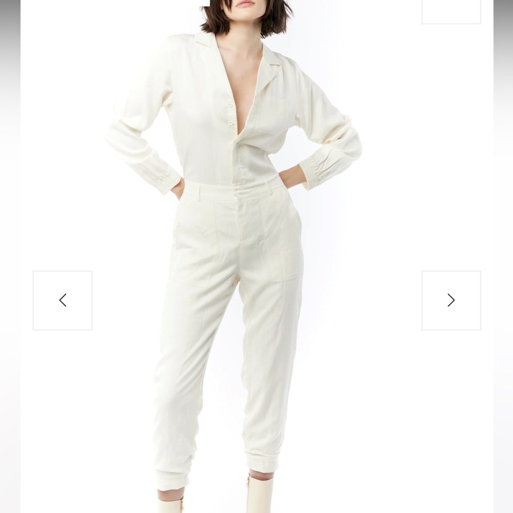 LBLC The Label Jumpsuit X Revolve Juliette White Jumpsuit Small NWT